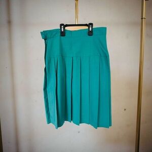Teal Pleated Women's Skirt